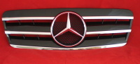 Sportovní maska Mercedes CLK W208, černá-chrom Sportovní maska Mercedes CLK W208, černá-chrom