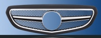 Sportovní maska s logem-1 žebro Mercedes E Class W212 facelift, černá-chrom Sportovní maska s logem-1 žebro Mercedes E Class W212 facelift, černá-chrom