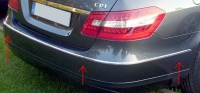 Chrom lišta zadního nárazníku Mercedes E W212 Chrom lišta zadního nárazníku Mercedes E W212