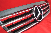 Sportovní maska s logem Mercedes S Class W220, černá-chrom Sportovní maska s logem Mercedes S Class W220, černá-chrom