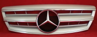 Sportovní maska s logem Mercedes S Class W220 03-, stříbrná-chrom Sportovní maska s logem Mercedes S Class W220 03-, stříbrná-chrom