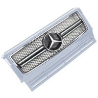 Sportovní maska s logem Mercedes G Class W463 AMG Look, chrom Sportovní maska s logem Mercedes G Class W463 AMG Look, chrom