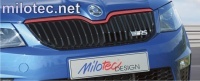 Milotec Racing lišta na přední masku Škoda Octavia III (PU červená) Milotec Racing lišta na přední masku Škoda Octavia III (PU červená)