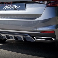 Dummy - koncovky výfuku, Alu Brush Škoda Fabia IV hatchback -- od roku výroby 2021- Dummy - koncovky výfuku, Alu Brush Škoda Fabia IV hatchback -- od roku výroby 2021-