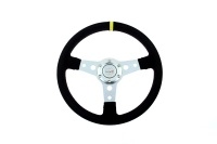 Sportovní volant ProRacing 5125 semiš Black průměr 35cm (odsazení 0cm), barva černá/žlutý proužek, materiál ALU/semiš Sportovní volant ProRacing 5125 semiš Black průměr 35cm (odsazení 0cm), barva černá/žlutý proužek, materiál ALU/semiš