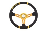 Sportovní volant ProRacing 5125C Drifting průměr 35cm (odsazení 8cm), barva černá/žlutá, materiál ALU/umělá kůže Sportovní volant ProRacing 5125C Drifting průměr 35cm (odsazení 8cm), barva černá/žlutá, materiál ALU/umělá kůže