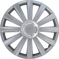 Poklice na kola 17" model Spyder (barva st��brn�/chrom krou�ek) - 4 kusy