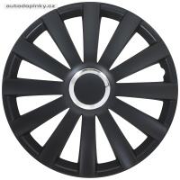 Poklice na kola 16" model Spyder (barva černá/chrom) - 4 kusy Poklice na kola 16" model Spyder (barva černá/chrom) - 4 kusy