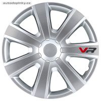 Poklice na kola 16" model VR (barva stříbrné/carbon look) - 4 kusy Poklice na kola 16" model VR (barva stříbrné/carbon look) - 4 kusy