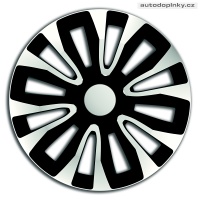 Poklice na kola 14" model Avalone (barva stříbrná/černá) - 4 kusy Poklice na kola 14" model Avalone (barva stříbrná/černá) - 4 kusy