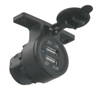 2xUSB zásuvka voděodolná na držák 2xUSB zásuvka voděodolná na držák