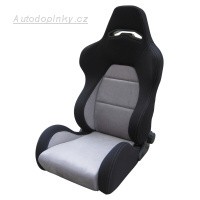 Sportovní sedadlo model ECO Soft sklopné s nastavitelným opěradlem (použitelné na pravou i levou stranu) barva černá + šedá Sportovní sedadlo model ECO Soft sklopné s nastavitelným opěradlem (použitelné na pravou i levou stranu) barva černá + šedá