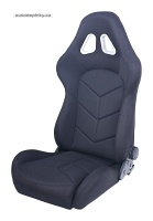 Sportovn� sedadlo model Type TN sklopn� s nastaviteln�m op�radlem (pou�iteln� na pravou i levou stranu) barva �ern� (v�etn� UNI pojezd�)