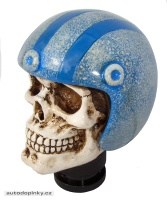 Rukojeť řadící páky SKULL UNI - modrá helma Rukojeť řadící páky SKULL UNI - modrá helma