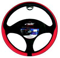 Potah na volant design TIDY (eko kůže) barva černá/červená - pro volanty o průměru 37-39cm Potah na volant design TIDY (eko kůže) barva černá/červená - pro volanty o průměru 37-39cm