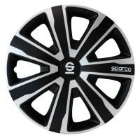 Poklice na kola Sparco 14" model Palermo (barva stříbrná/černá) - 4 kusy Poklice na kola Sparco 14" model Palermo (barva stříbrná/černá) - 4 kusy