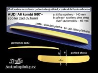 Zadní spoiler kšilt nad okno Audi A6 Avant -- od roku výroby 5/97- Zadní spoiler kšilt nad okno Audi A6 Avant -- od roku výroby 5/97-