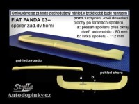 Zadn� spoiler k�ilt nad okno Fiat Panda -- od roku v�roby 03-