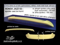 Zadní spoiler kšilt nad okno Honda Jazz -- od roku výroby 02- Zadní spoiler kšilt nad okno Honda Jazz -- od roku výroby 02-