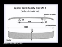 Zadní spoiler křídlo Mazda 323 sedan -- rok výroby 89-94 Zadní spoiler křídlo Mazda 323 sedan -- rok výroby 89-94