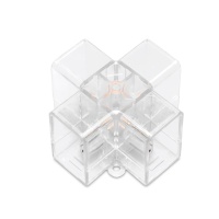 Spojka modulového svítidla, tvar: čtyřcestná 90° tvar X Spojka modulového svítidla, tvar: čtyřcestná 90° tvar X