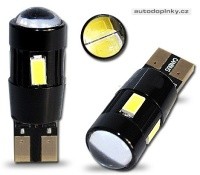 LED ��rovka 12V T10 b�l�, 6LED/5630SMD s �o�kou