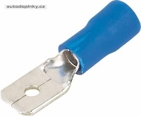 Zástrčka plochá 4,8 mm modrá, 100 ks Zástrčka plochá 4,8 mm modrá, 100 ks