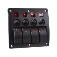 Panel s 4x spínači Rocker 12/24V Panel s 4x spínači Rocker 12/24V