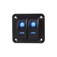 Panel s 2x spínači Rocker 12/24V Panel s 2x spínači Rocker 12/24V