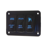 Panel s 3x spínači Rocker 12/24V Panel s 3x spínači Rocker 12/24V