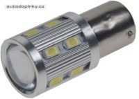 LED žárovka BAU15S bílá, 12SMD Samsung + 3W Osram 10-30V LED žárovka BAU15S bílá, 12SMD Samsung + 3W Osram 10-30V