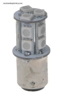 LED žárovka 12V s paticí BAZ 15d (dvouvlákno) červená, 13LED/3SMD LED žárovka 12V s paticí BAZ 15d (dvouvlákno) červená, 13LED/3SMD