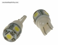 LED žárovka 12V s paticí T10 bílá, 5LED/3SMD LED žárovka 12V s paticí T10 bílá, 5LED/3SMD
