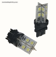 LED ��rovka 12V s patic� T20 (3157) b�l�, 16LED/3SMD
