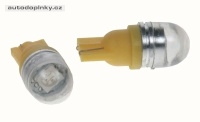 LED žárovka 12V T10 červená, 1LED/3SMD s čočkou LED žárovka 12V T10 červená, 1LED/3SMD s čočkou