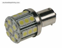 LED žárovka 12V s paticí BAU 15S bílá, 28LED/3SMD LED žárovka 12V s paticí BAU 15S bílá, 28LED/3SMD