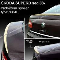 Zadní spoiler křídlo Škoda Superb II liftback -- rok výroby 03/2008-2013 Zadní spoiler křídlo Škoda Superb II liftback -- rok výroby 03/2008-2013