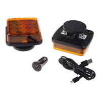 LED výstražné světlo, oranžové, ECE R65, set 2ks LED výstražné světlo, oranžové, ECE R65, set 2ks